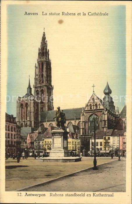 Anvers Antwerpen Statue Rubens Monument Cathedrale