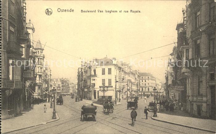 Ostende Oostende Boulevard Van Iseghem et Rue Royale