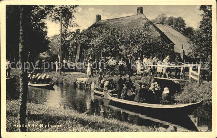 Giethoorn Bruiloft Gracht Boot