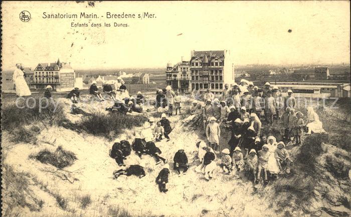 Breedene sur Mer Sanatorium Marin Enfants dans les Dunes