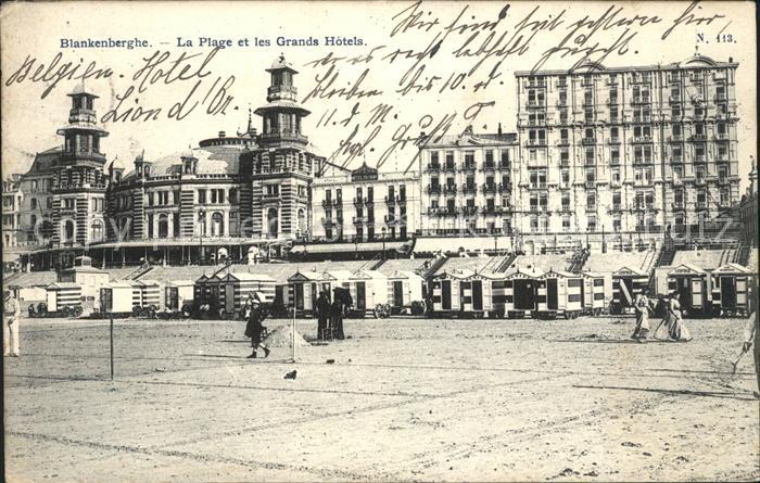 Blankenberghe Plage et les Grands Hotels