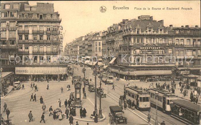 Bruxelles Bruessel Place de la Bourse et Boulevard Anspach