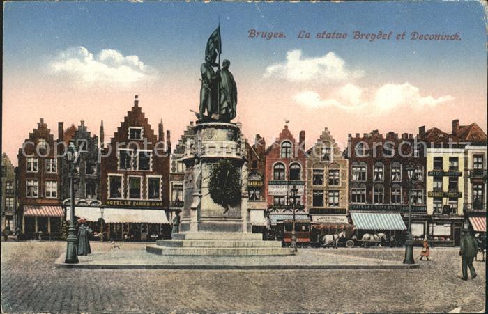 Bruges BRUGGE Belgie Statue Breydel et Deconinck Monument