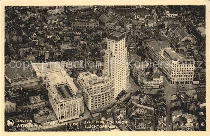 Anvers Antwerpen Torengebouw vue aerienne