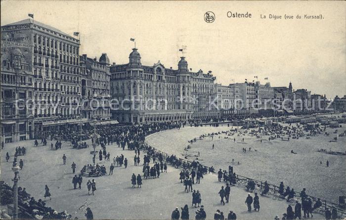 Ostende Oostende La Digue vue du Kursaal Plage