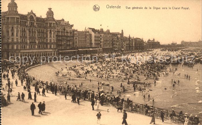 Ostende Oostende Digue vers le Chalet Royal Plage