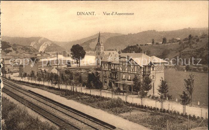 Dinant Wallonie Vue d_Anseremme Chemin de Fer
