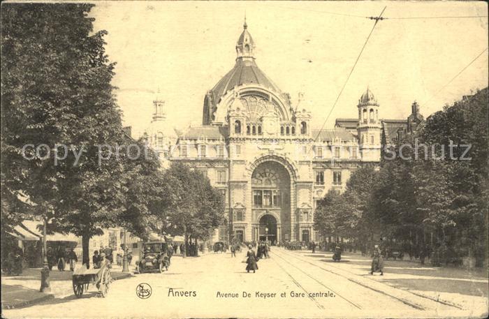 Anvers Antwerpen Avenue De Keyser et Gare centrale