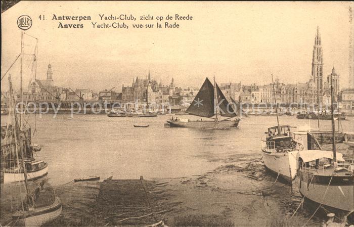 Anvers Antwerpen Yacht Club vue sur la Rade Bateau Eglis
