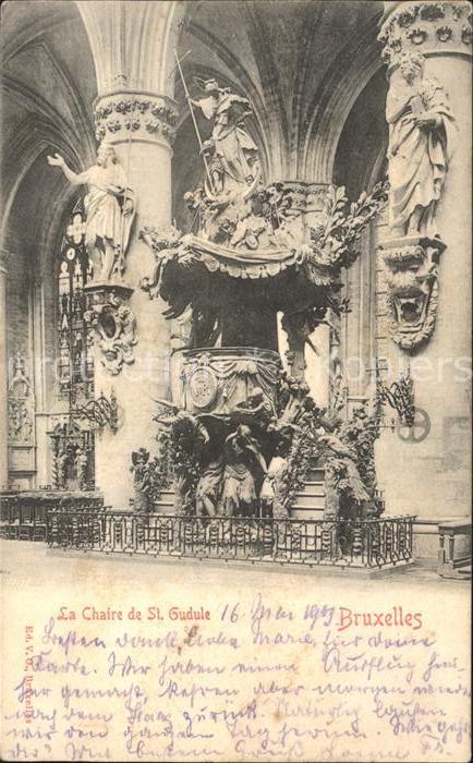 Bruxelles Bruessel La Chaire de Sainte Gudule Eglise