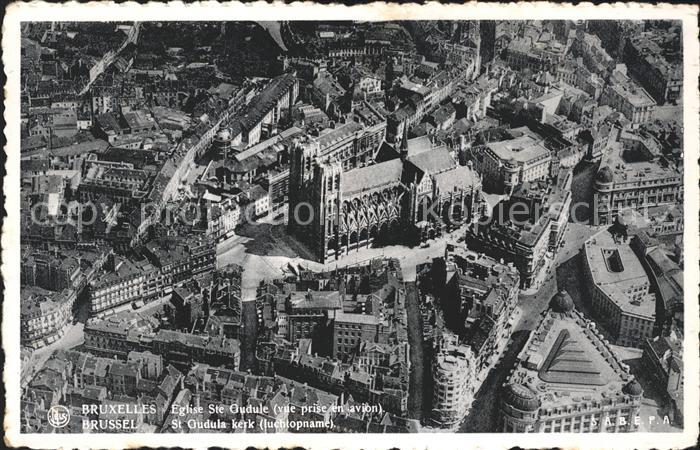 Bruxelles Bruessel Eglise Sainte Gudule vue aerienne