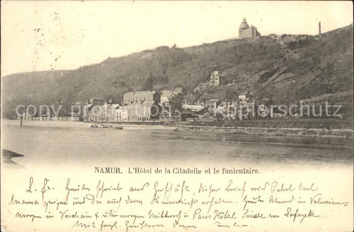 Namur Wallonie Hotel de la Citadelle et le funiculaire