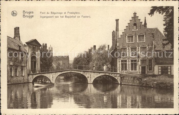 Bruges BRUGGE Belgie Pont du Beguinage et Presbytere