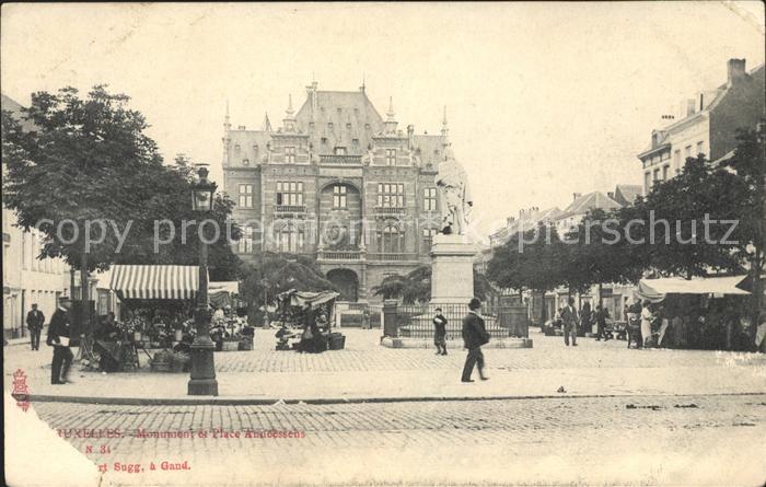Bruxelles Bruessel Monument et Place Anneessens