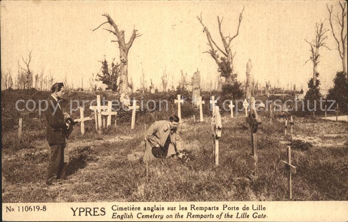 Ypern Ypres Cimetiere Porte de Lille Grande Guerre