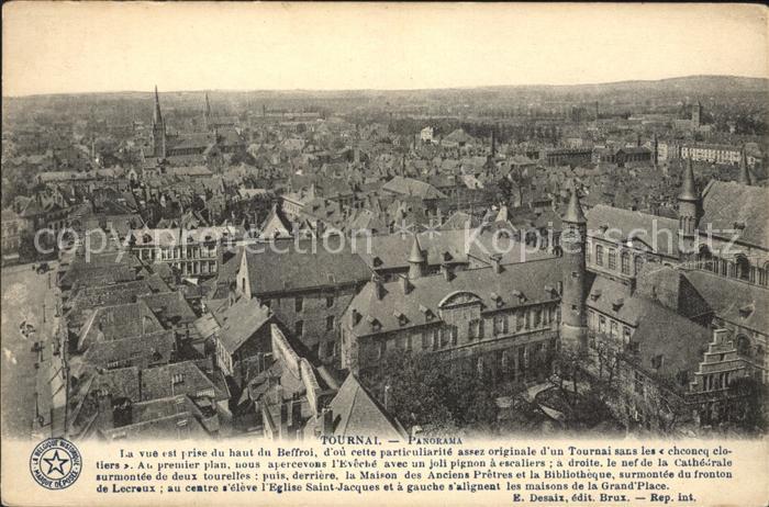 Tournai Hainaut Panorama vue prise du Beffroi