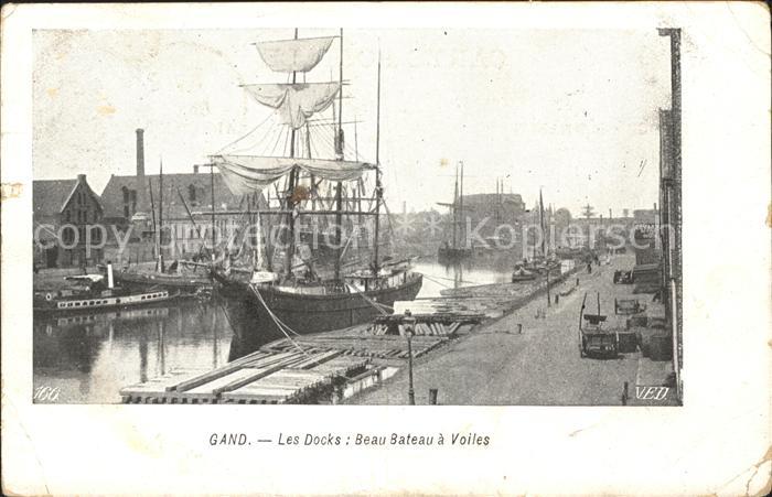 Gand Belgien Docks Bateau a Voiles Segelschiff