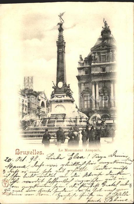 Bruxelles Bruessel Monument Anspach