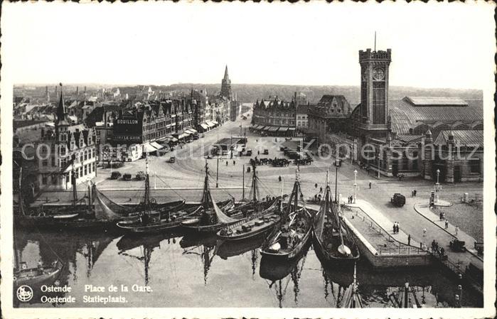 Ostende Oostende Place de la Gare Bateaux