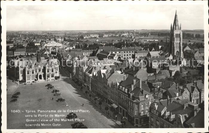 Ypern Ypres Grand Place Porte de Menin Eglise