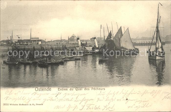 Ostende Oostende Entree du Quai des Pecheurs
