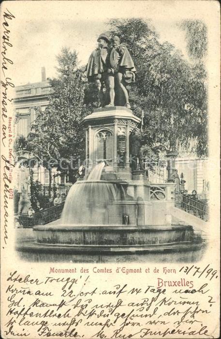 Bruxelles Bruessel Monument des Comtes d_Egmont et de Horn