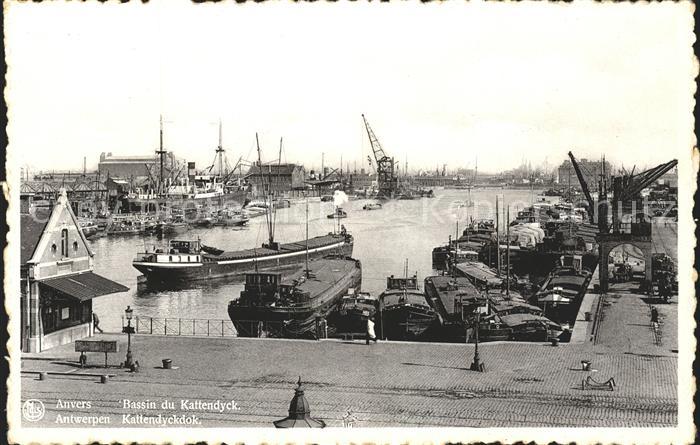 Anvers Antwerpen Bassin du Kattendyck Hafen Schiffskran