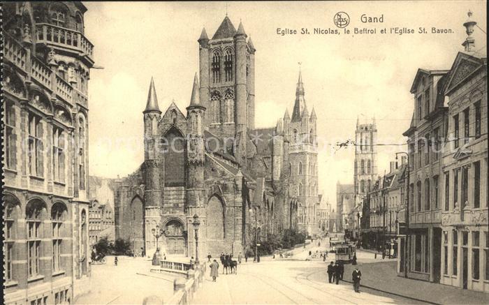 Gand Belgien Eglise Saint Nicolas Beffroi Eglise Saint Bavon