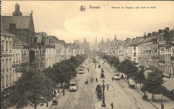 Anvers Antwerpen Avenue de Keyser Tram