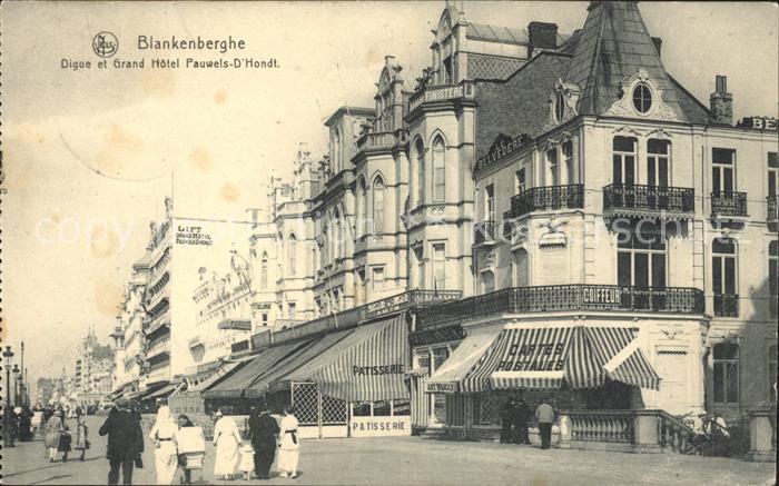 Blankenberghe Digue et Grand Hotel Pauwels d Hondt