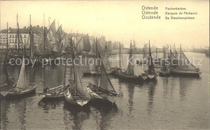 Ostende Oostende Fischerbarken Barques de Pecheurs Wohlf