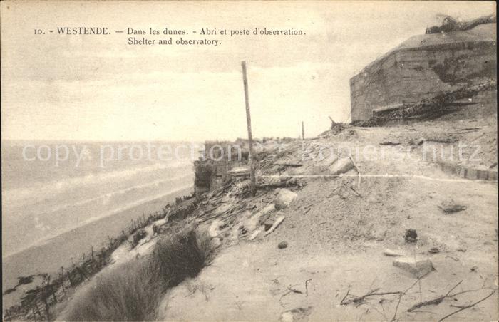 Westende Dans les dunes Abri et Poste d observation
