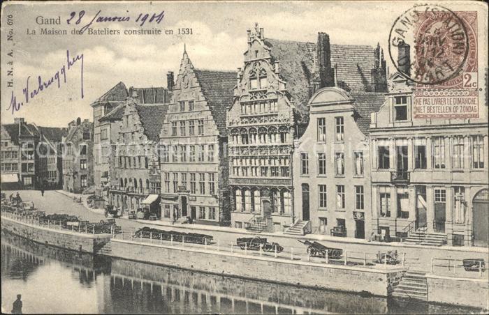 Gand Belgien Maison des Bateliers construite en 1531