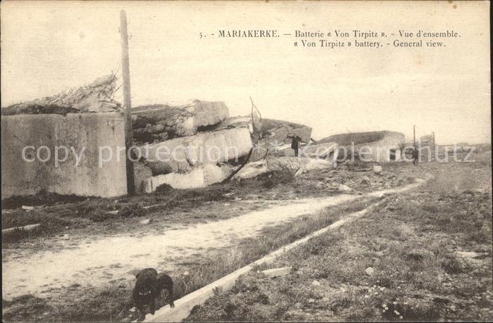 Mariakerke Oostende Batterie Von Tirpitz Grande Guerre 1. Weltkrieg