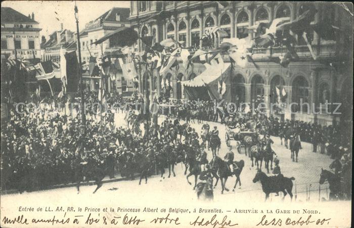 Bruxelles Bruessel Arrivee du Prince et Princesse Albert d