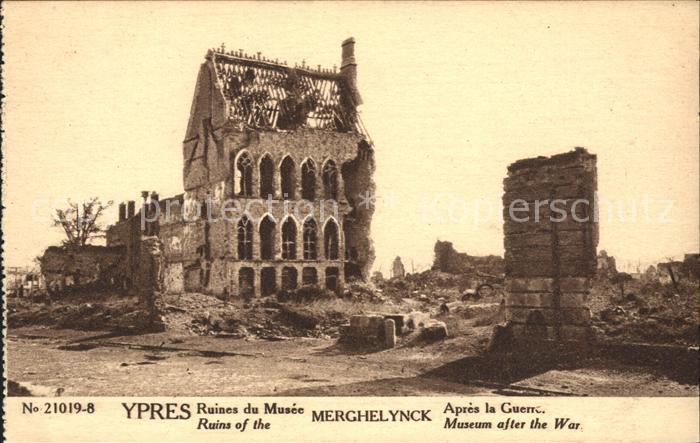 Ypern Ypres Ruines du Musee Grande Guerre Trümmer 1