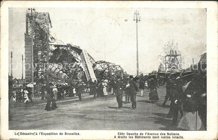Bruxelles Bruessel Desastre a l'Exposition Universelle