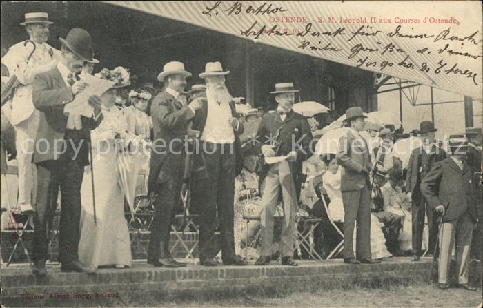 Ostende Oostende S. M. Leopold II aux Courses Roi