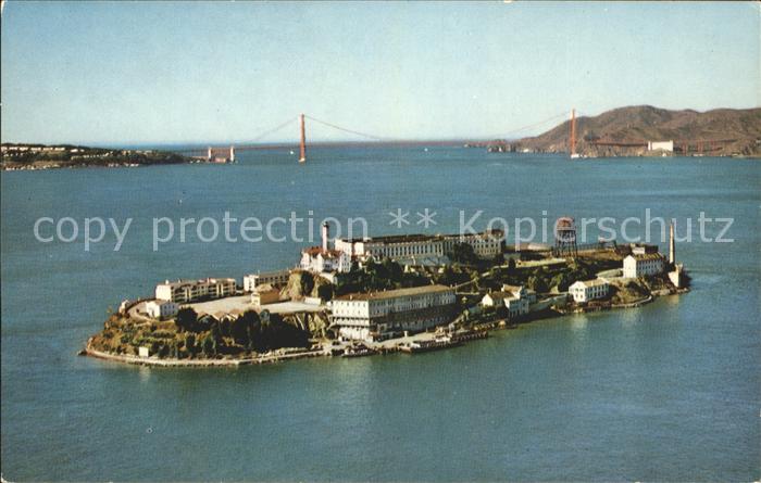 San Francisco California Alcatraz Island The Rock aerial view