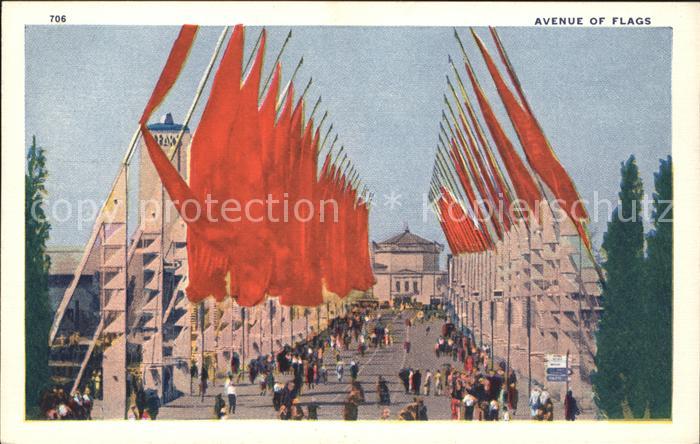 Chicago Illinois Avenue of Flags Exposition Hall of Science World s Fair 1933