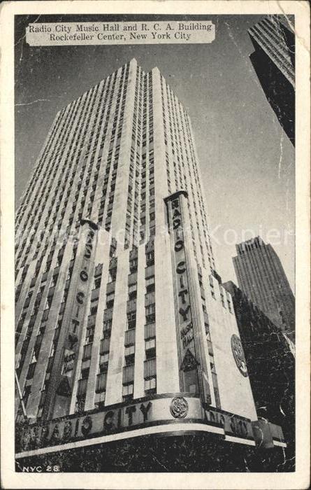 New York City Radio City Music Hall and RCA Building Rockefeller Center Skyscrap