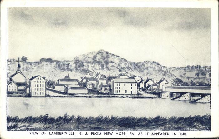 Lambertville New Jersey General view from New Hope Pennsylvania