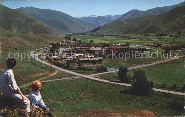 Sun Valley Idaho Bikers enjoy the panoramic view Mountains