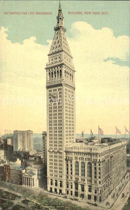 New York City Metropolitan Life Insurance Building Skyscraper