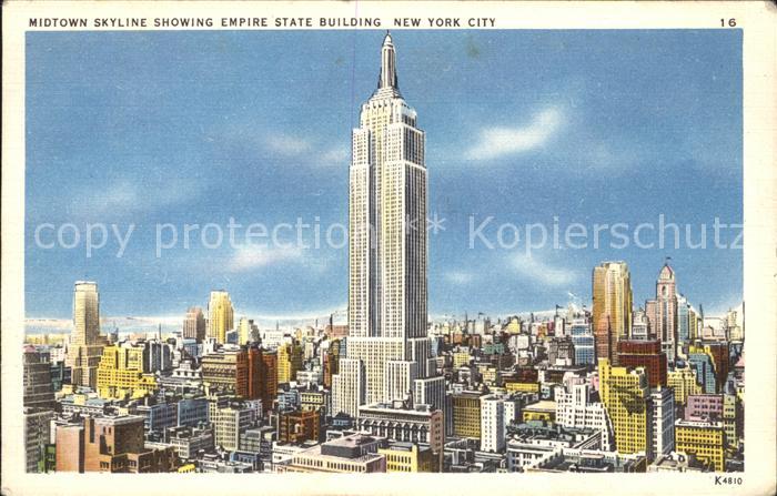New York City Midtown Skyline Empire State Building Skyscraper