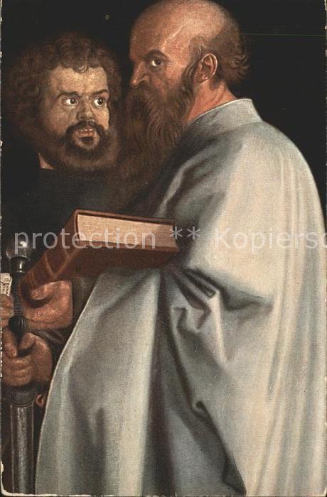 Verlag Ackermann Kuenstlerpostkarte Nr. Nr. 2024  A. Dürer Paulus und Mareus