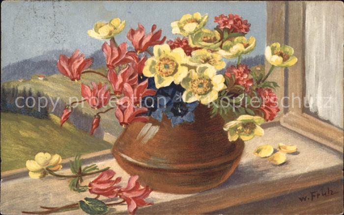 Frueh W. Alpenveilchen Anemonen Enzian