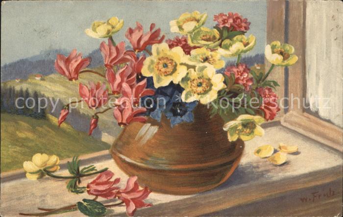 Frueh W. Alpenveilchen Anemonen Enzian