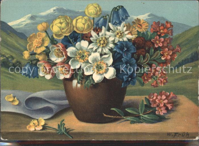 Frueh W. Anemonen Edelweiss Glockenblumen Trollblumen