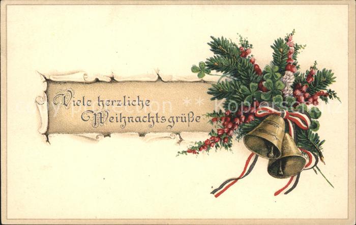 Kirchenglocke Churchbell Cloche Eglise Schwarz-Weiss-Rot Weihnachten Kleeblätt